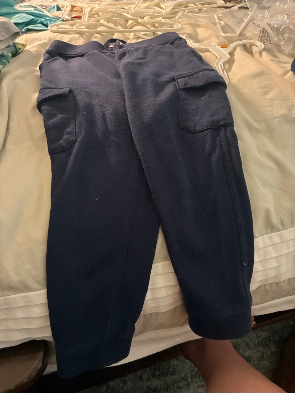 Janie and Jack Navy Cargo Jogger Pants for Kids